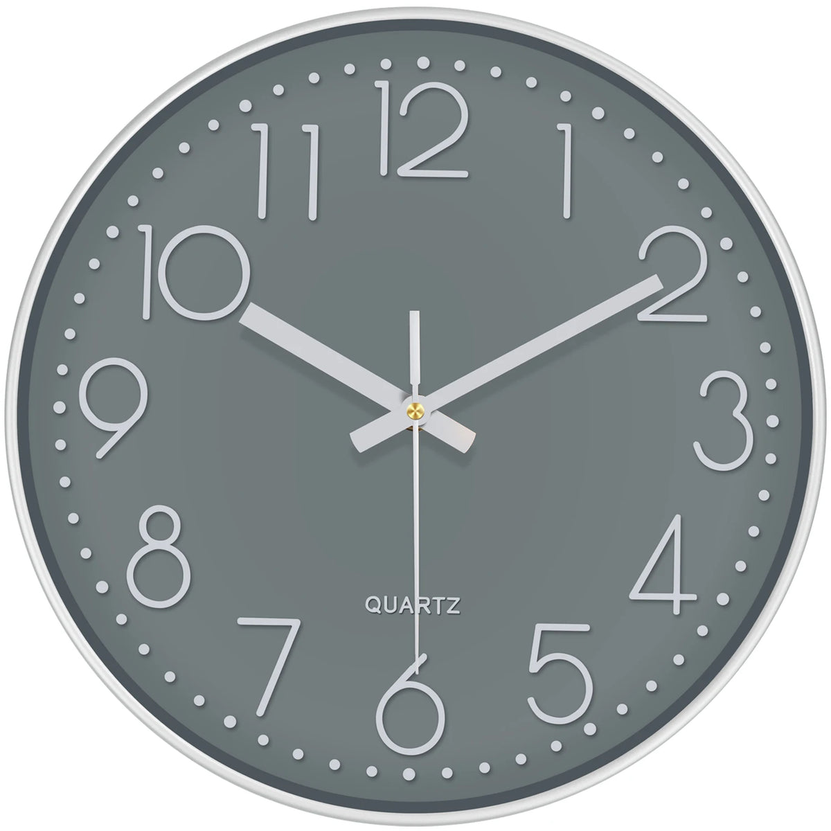 Horloge murale silencieuse, design épuré 3D