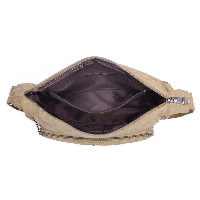 Sac bandoulière en toile pour homme, format messager