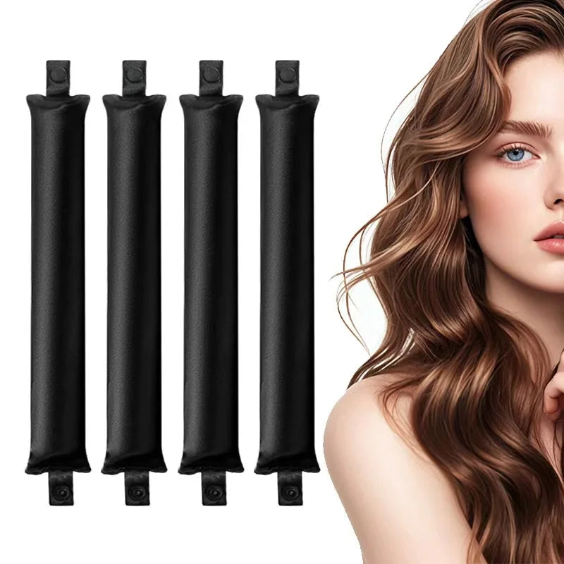 Bigoudis sans chaleur en satin, bandeau de boucles à porter la nuit