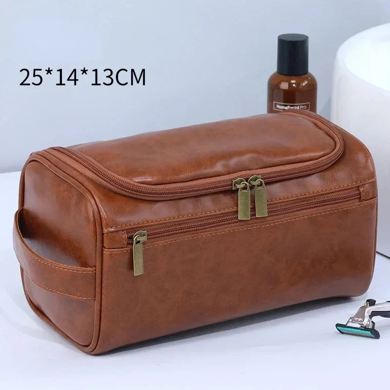 Trousse de toilette suspendue, grande contenance, toile ou simili cuir
