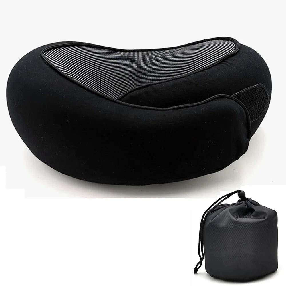 Oreiller de voyage en U, mousse à mémoire de forme, réglable