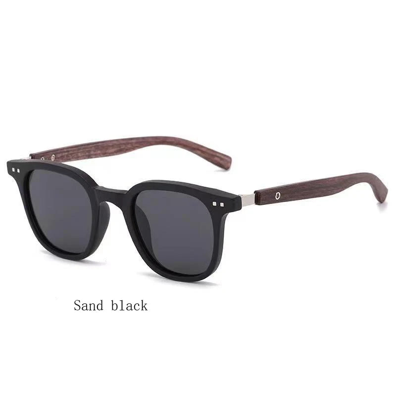Trendy Retro Wood Grain Sunglasses for Women and Men New Square Frame Sun Glasses UV Protection Cycling Eyewear Outdoor Street