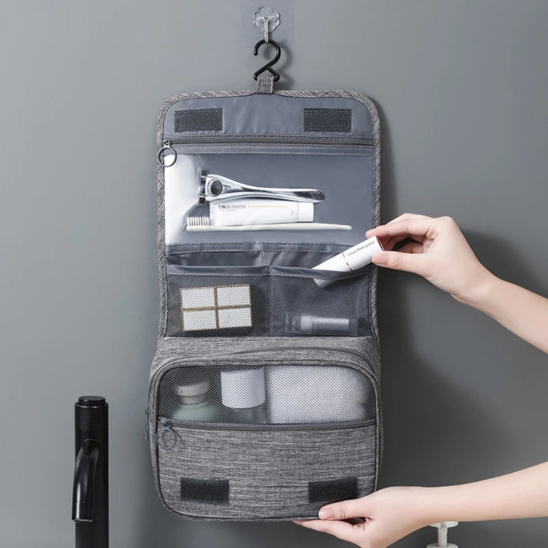 Sac de toilette suspendu en tissu Oxford, vue 1