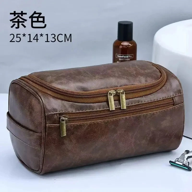 Trousse de toilette suspendue, grande contenance, toile ou simili cuir