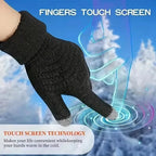 Gants tricotés à écran tactile, doigts complets, doux et extensibles