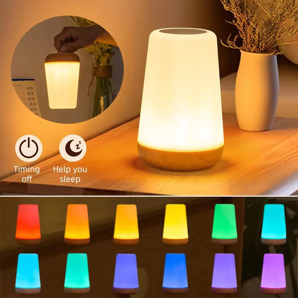 Veilleuse tactile 13 couleurs avec télécommande