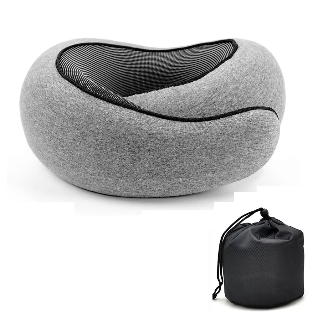 Oreiller de voyage en U, mousse à mémoire de forme, réglable