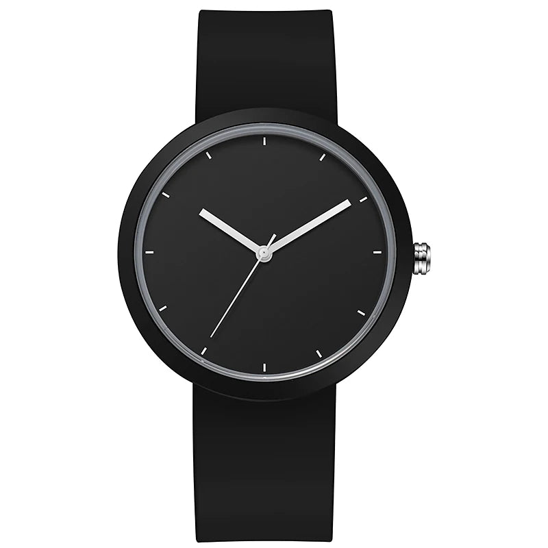Montre minimaliste pour femme, cadran 41 mm, bracelet silicone