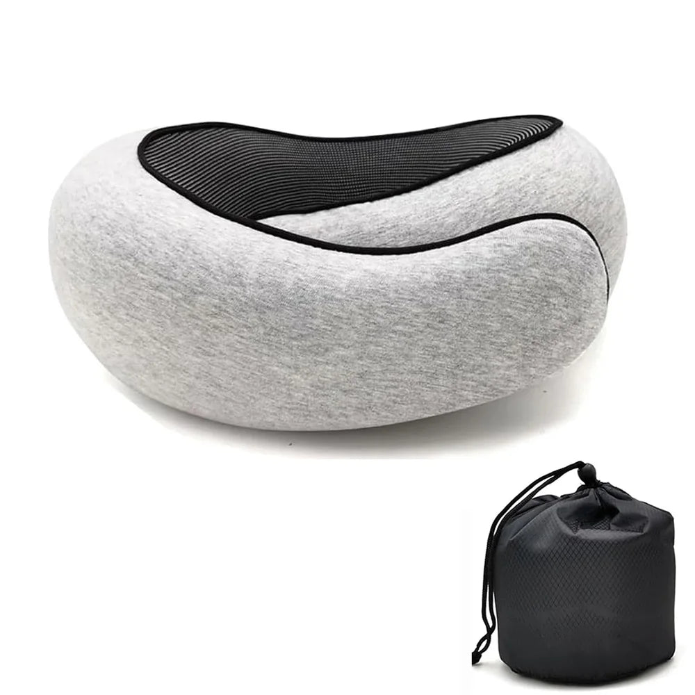 Oreiller de voyage en U, mousse à mémoire de forme, réglable