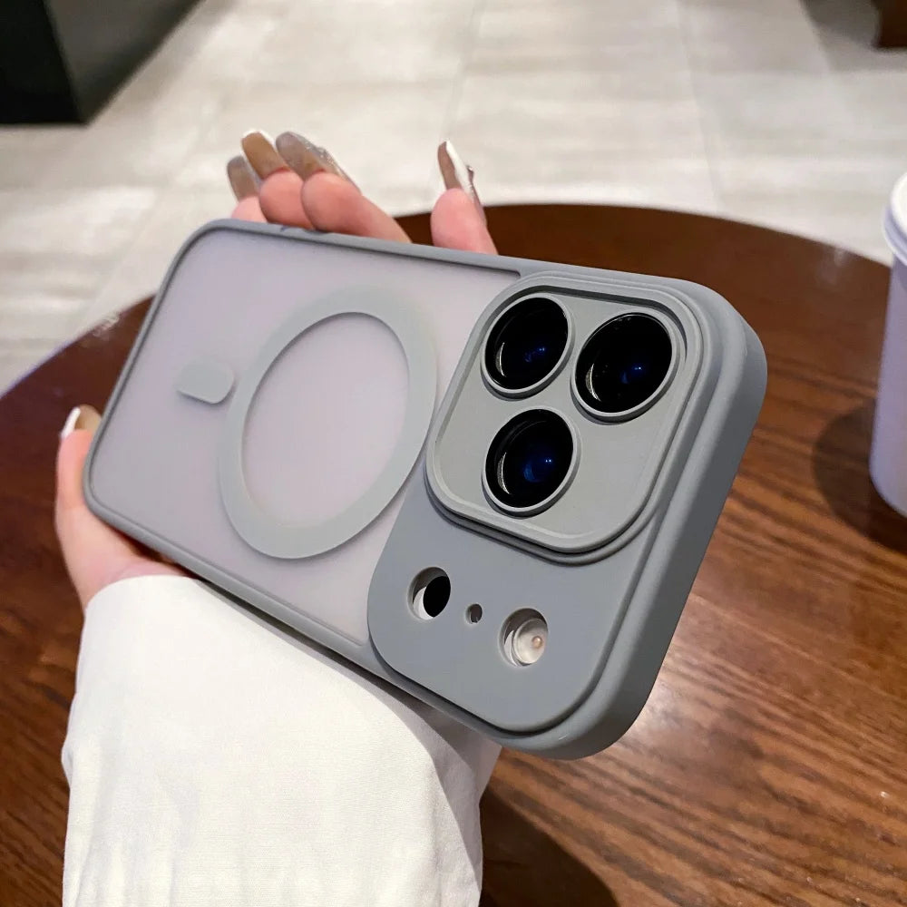 Magnetic Luxury Matte Translucent Armor Shockproof Case For iPhone 17 Pro Max Air 16 15 14 Plus 13 12 11 for Magsafe Back Cover