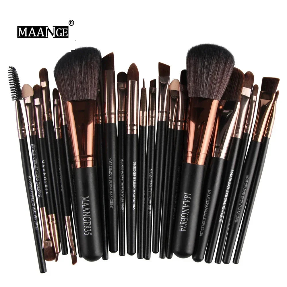 Set de 22 pinceaux de maquillage avec pochette
